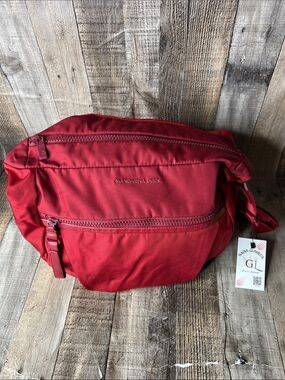 Mandarina Duck Red Belt Bag Compact Crossbody Organizer bag